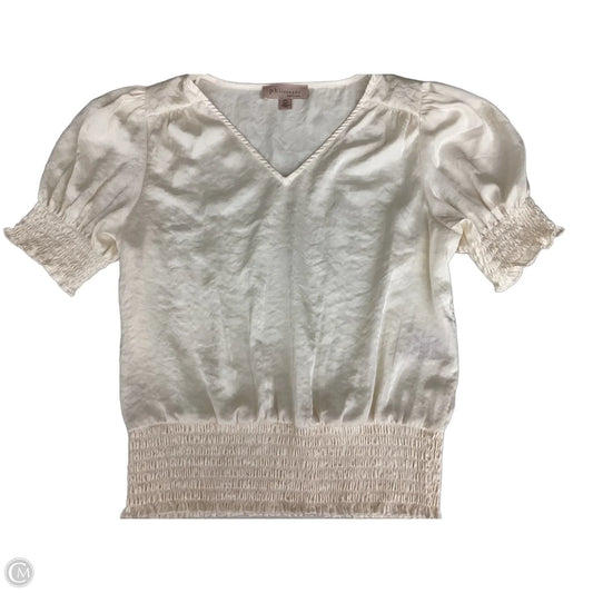 Top Short Sleeve By Philosophy In Ivory, Size: M