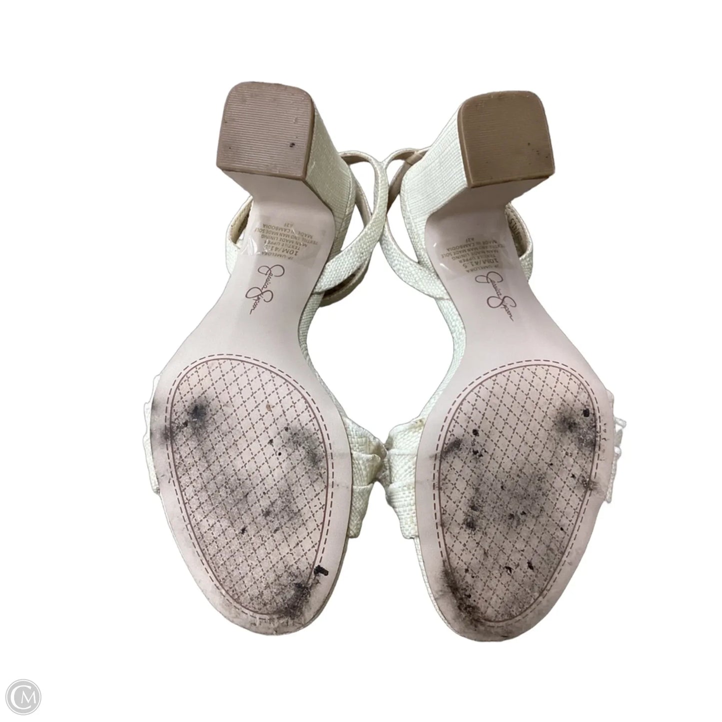 Shoes Heels Block By Jessica Simpson In Ivory, Size: 10