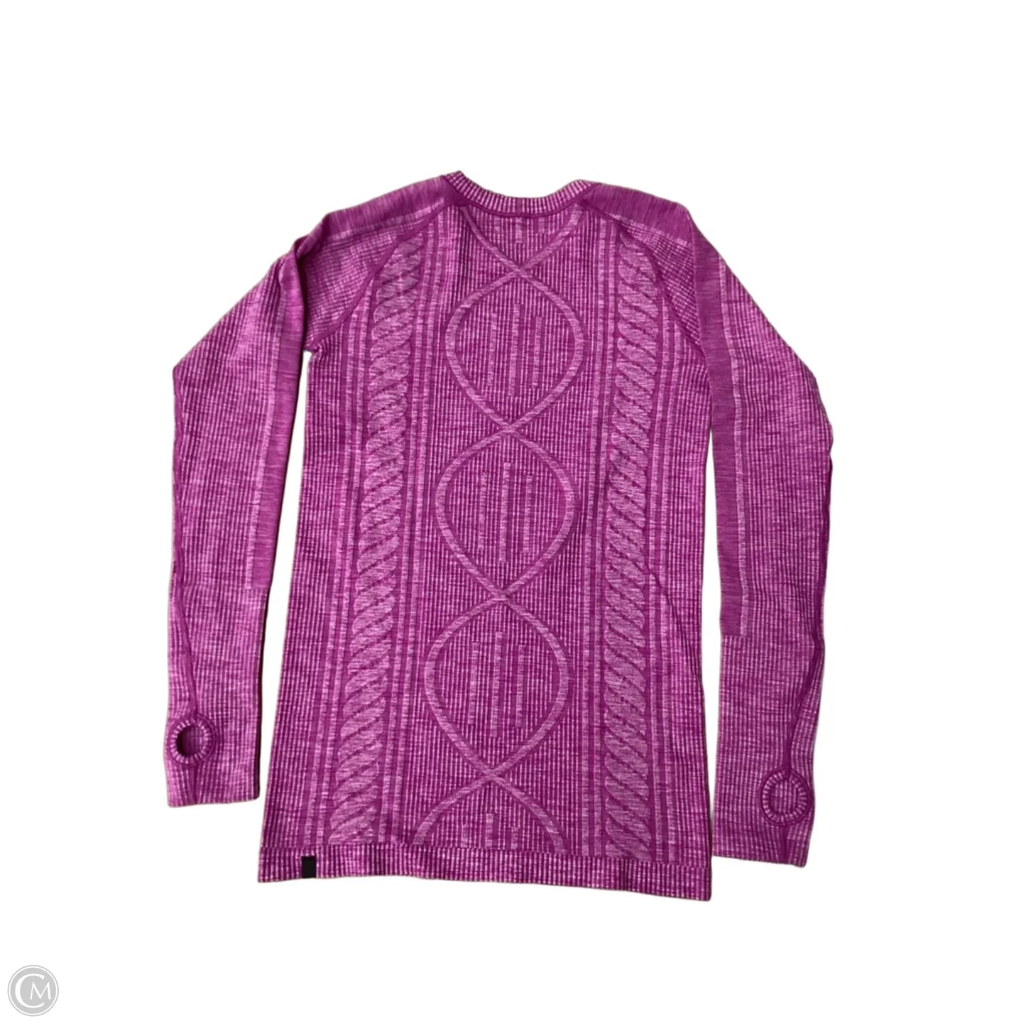 Athletic Top Long Sleeve Crewneck By Lululemon In Purple, Size: L