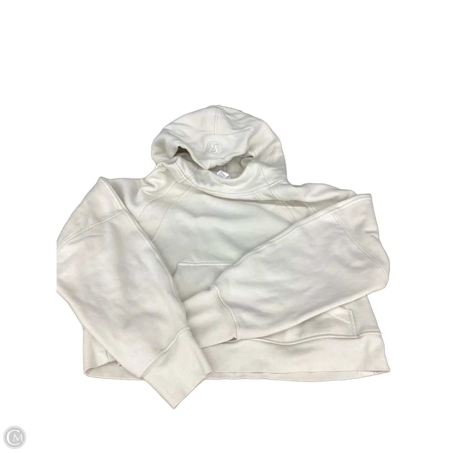 Athletic Sweatshirt Hoodie By Lululemon In Ivory, Size: M
