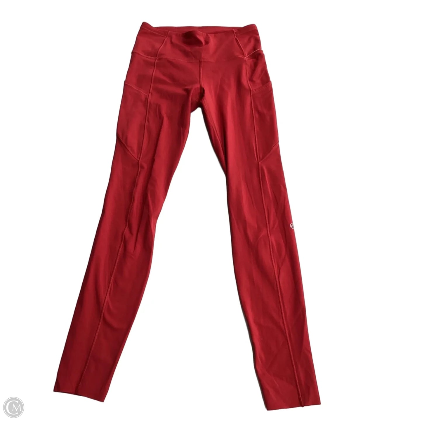 Athletic Leggings By Lululemon In Red, Size: S
