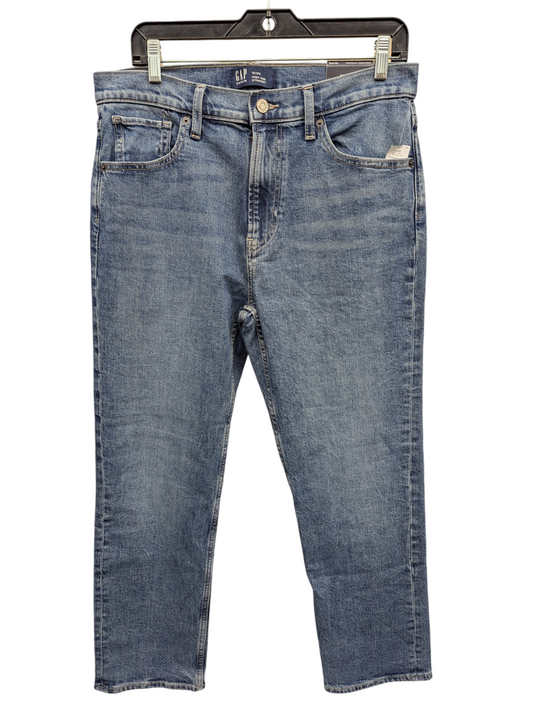 Jeans Straight By Gap In Blue Denim, Size: 12p