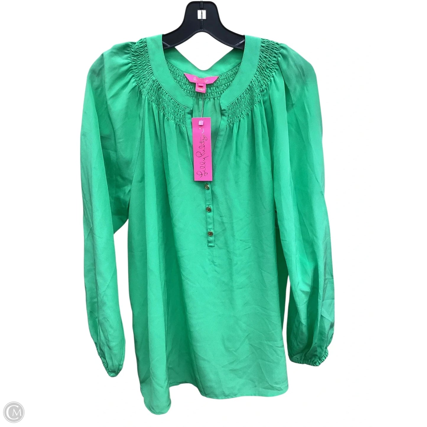 Blouse Designer By Lilly Pulitzer In Green, Size: Xl