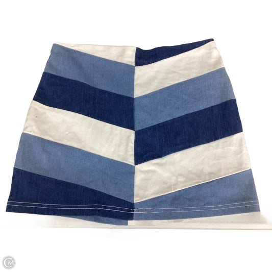 Skirt Mini & Short By Altard State In Blue & White, Size: M