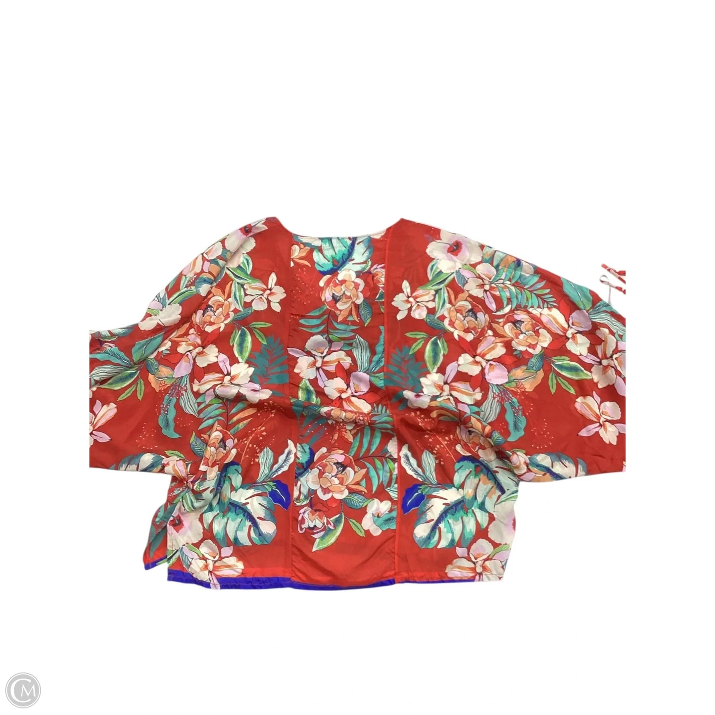 Blouse Long Sleeve By Johnny Was In Floral Print, Size: L