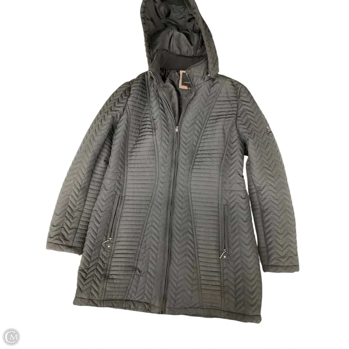 Coat Puffer & Quilted By Weatherproof In Black, Size: L