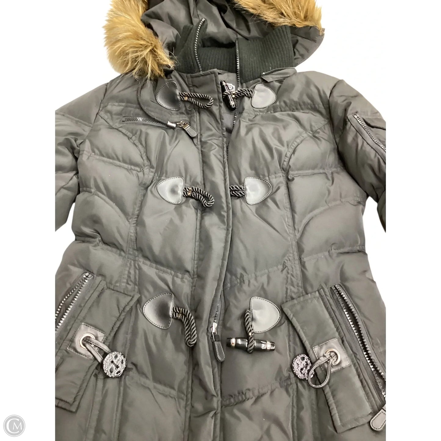 Coat Parka By Clothes Mentor In Black, Size: S