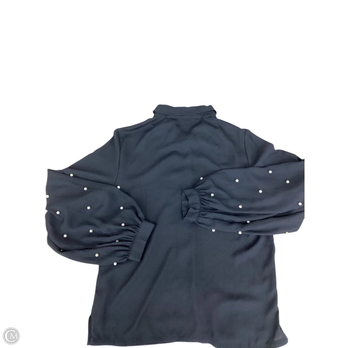 Blouse Long Sleeve By Clothes Mentor In Black, Size: M