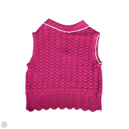 Vest Sweater By Entro In Pink, Size: L
