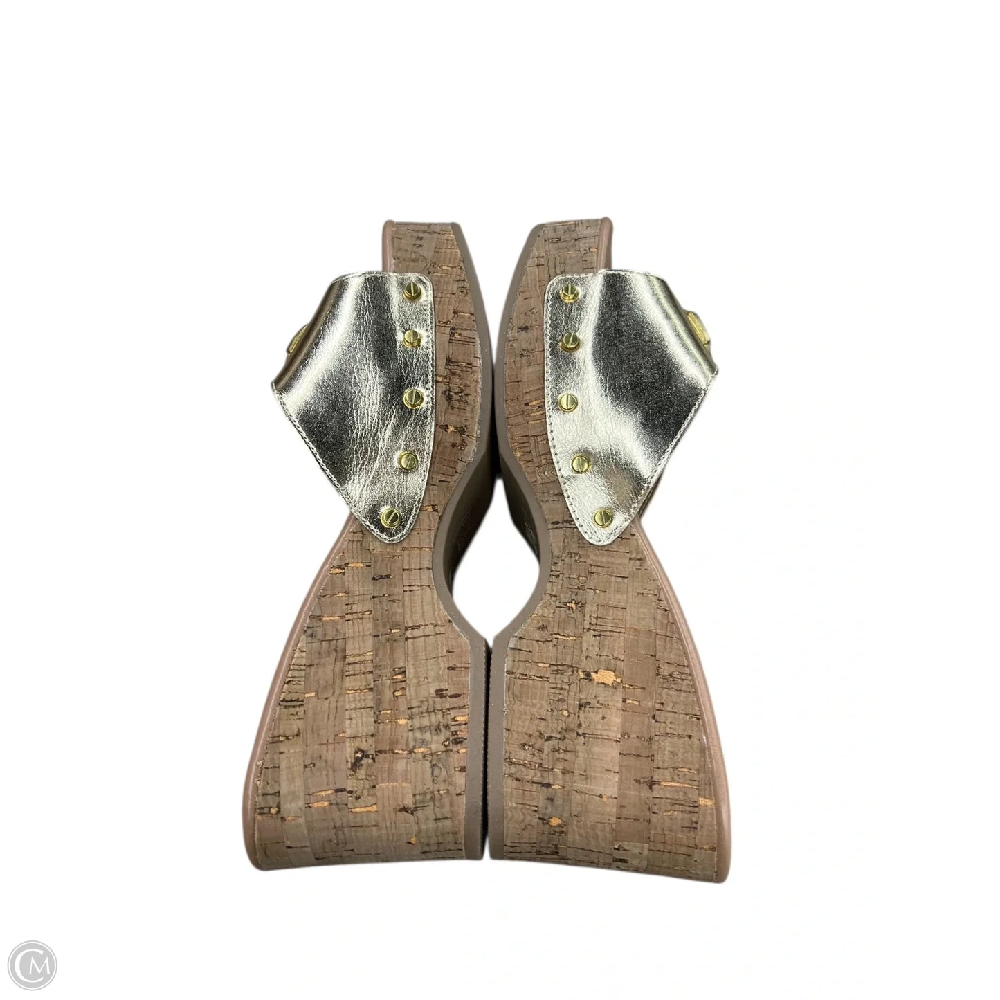 Sandals Heels Platform By Time And Tru In Gold