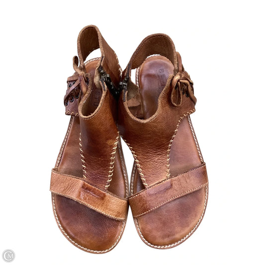 Sandals Heels Platform By Bed Stu In Tan, Size: 8.5