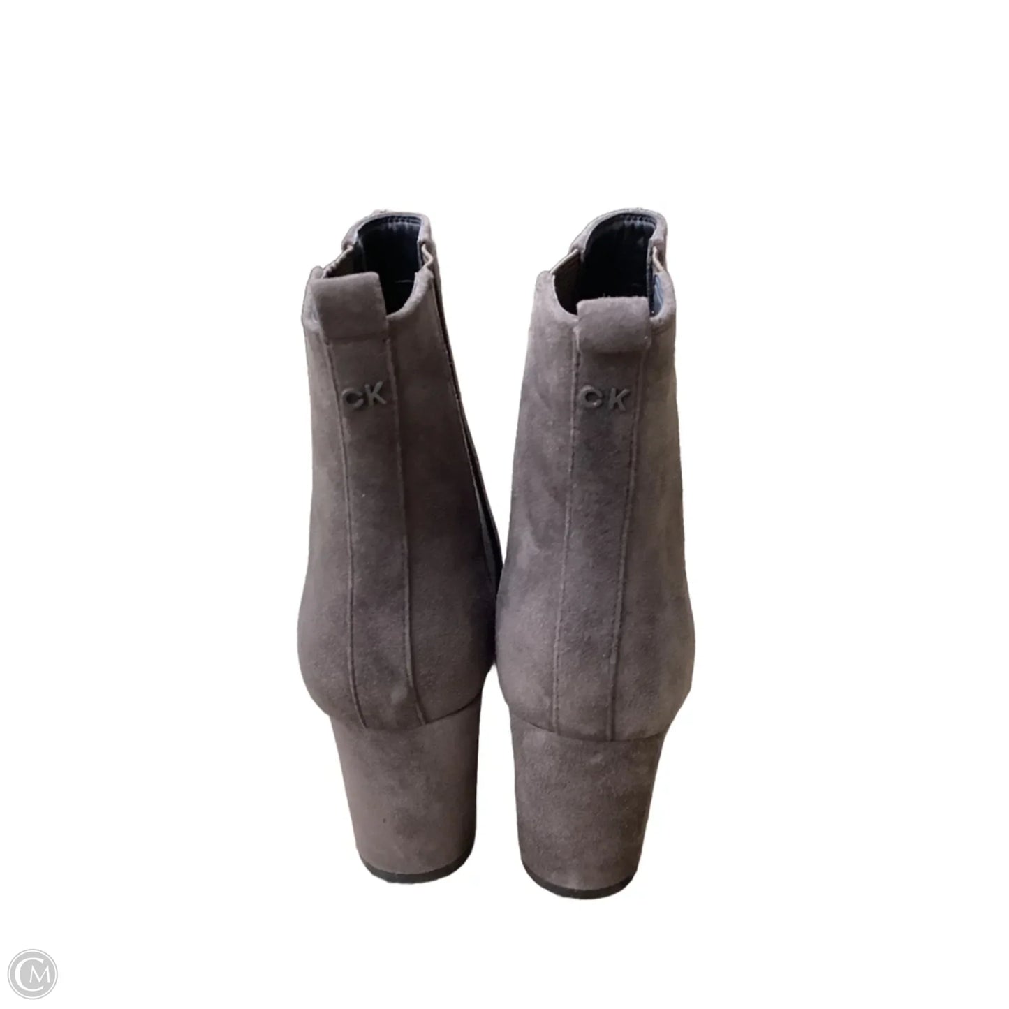 Boots Leather By Calvin Klein In Taupe, Size: 8