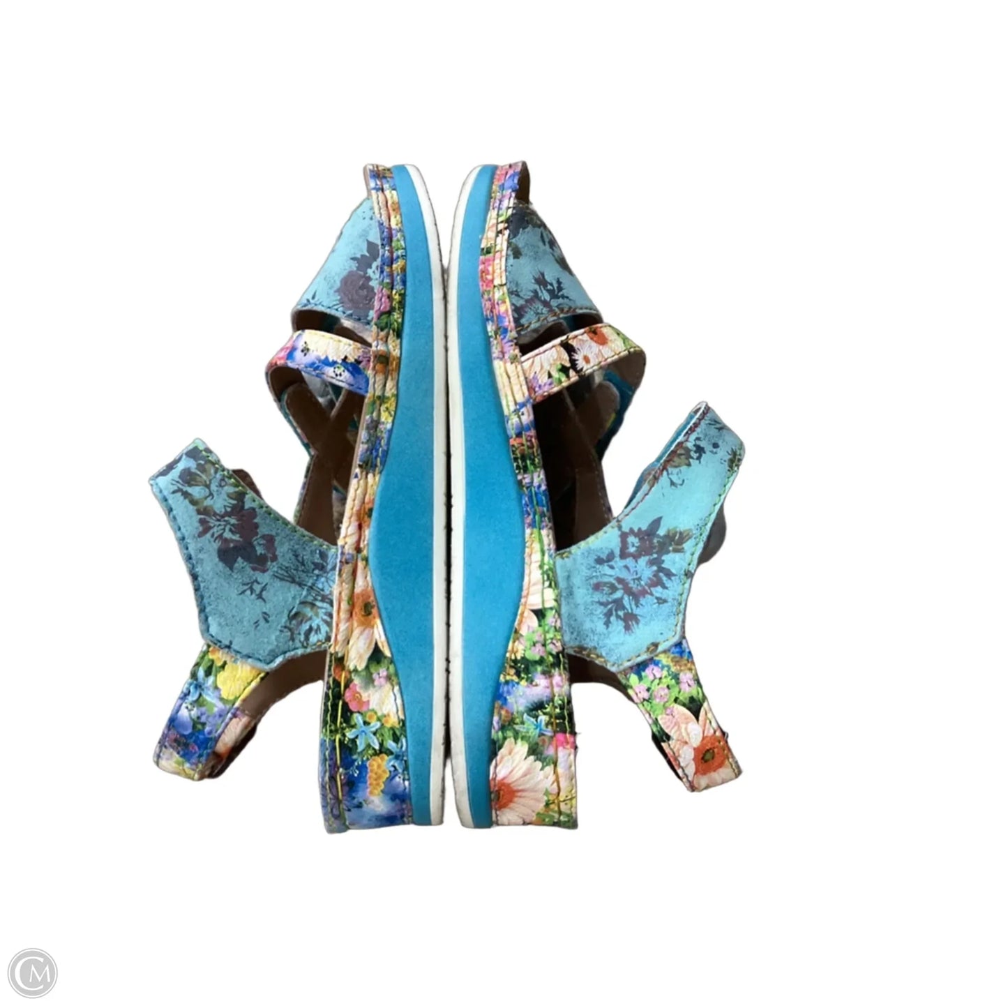 Sandals Flats By Spring Step In Floral Print, Size: 6