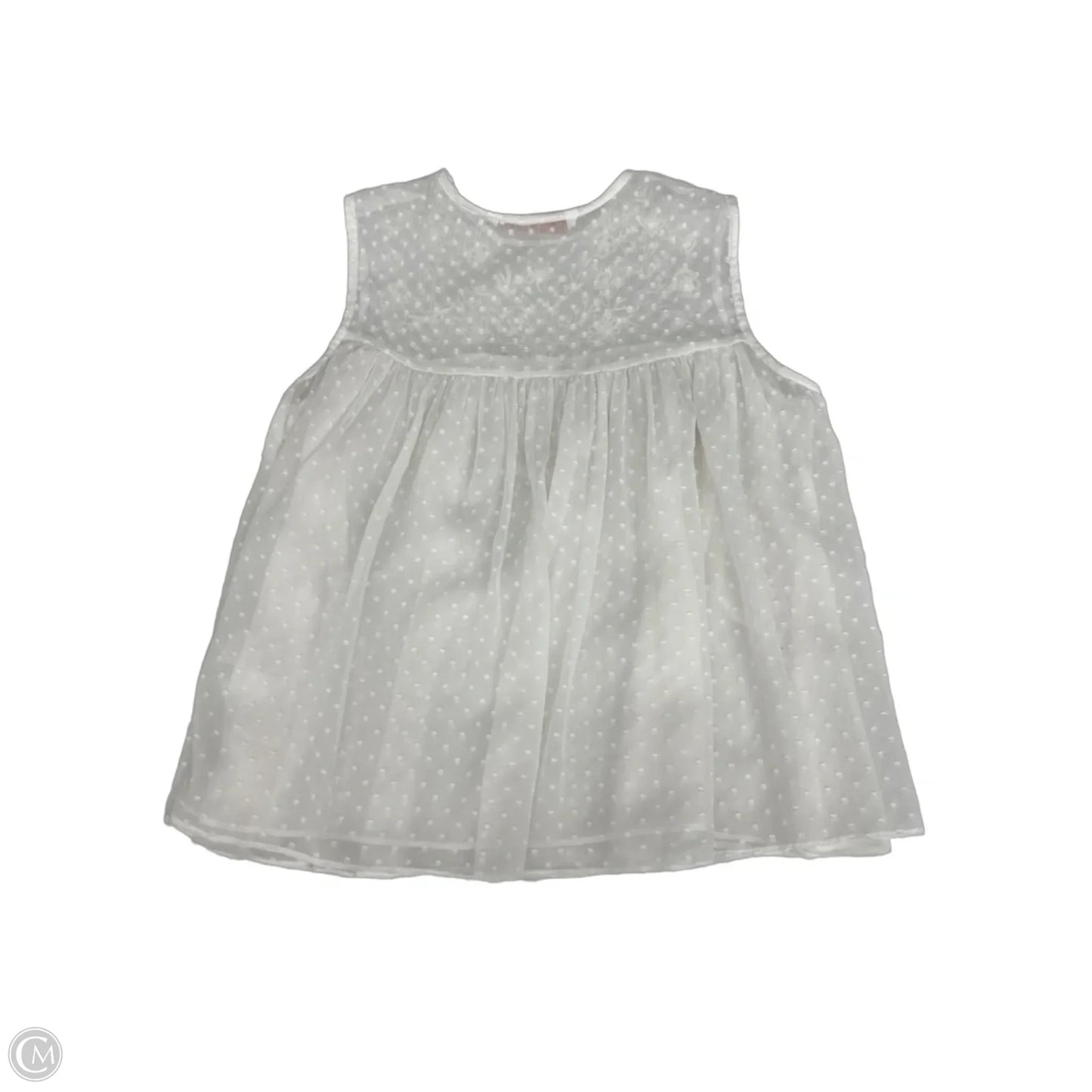 Blouse Sleeveless By Zara In Ivory, Size: S