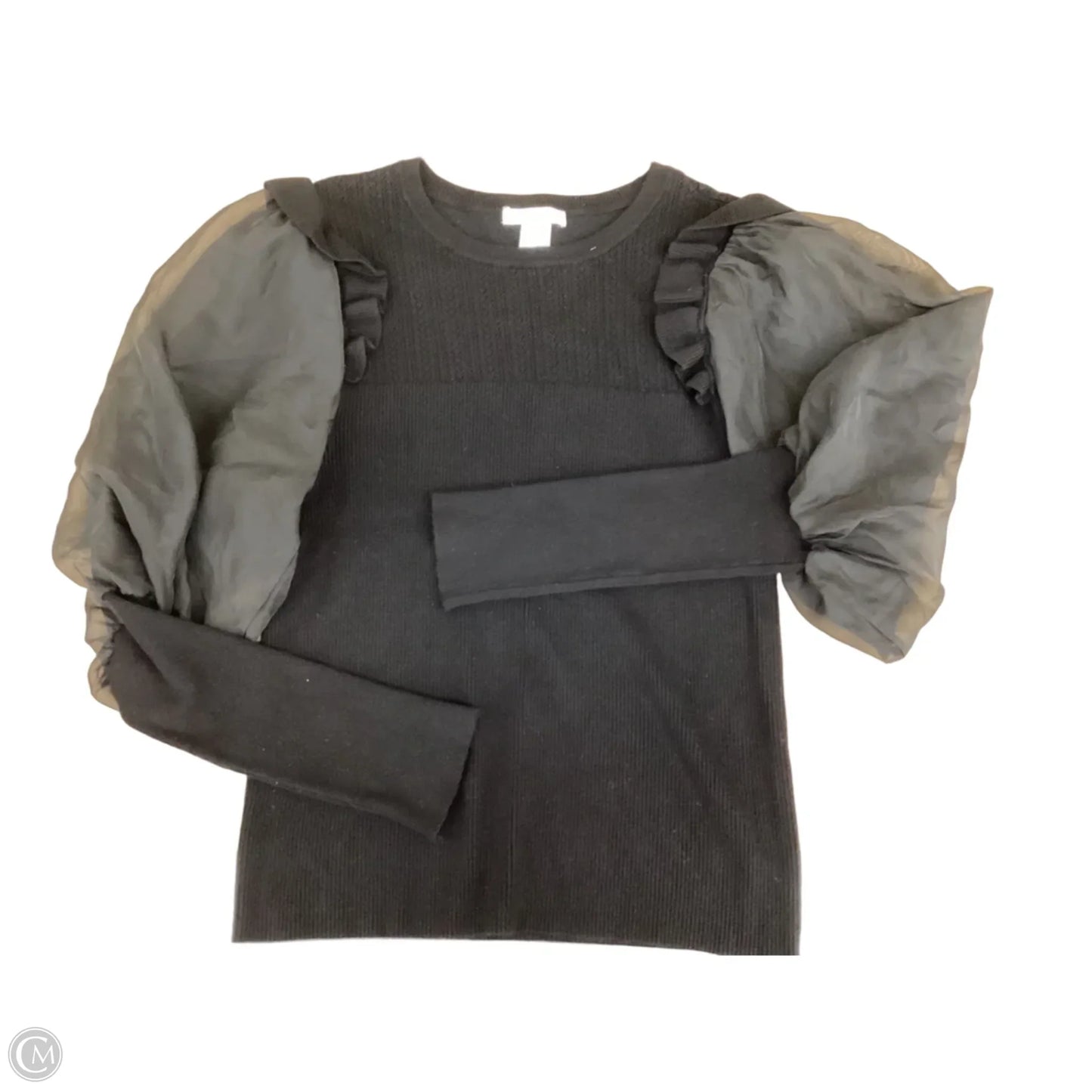 Top Long Sleeve By Design History In Black, Size: L