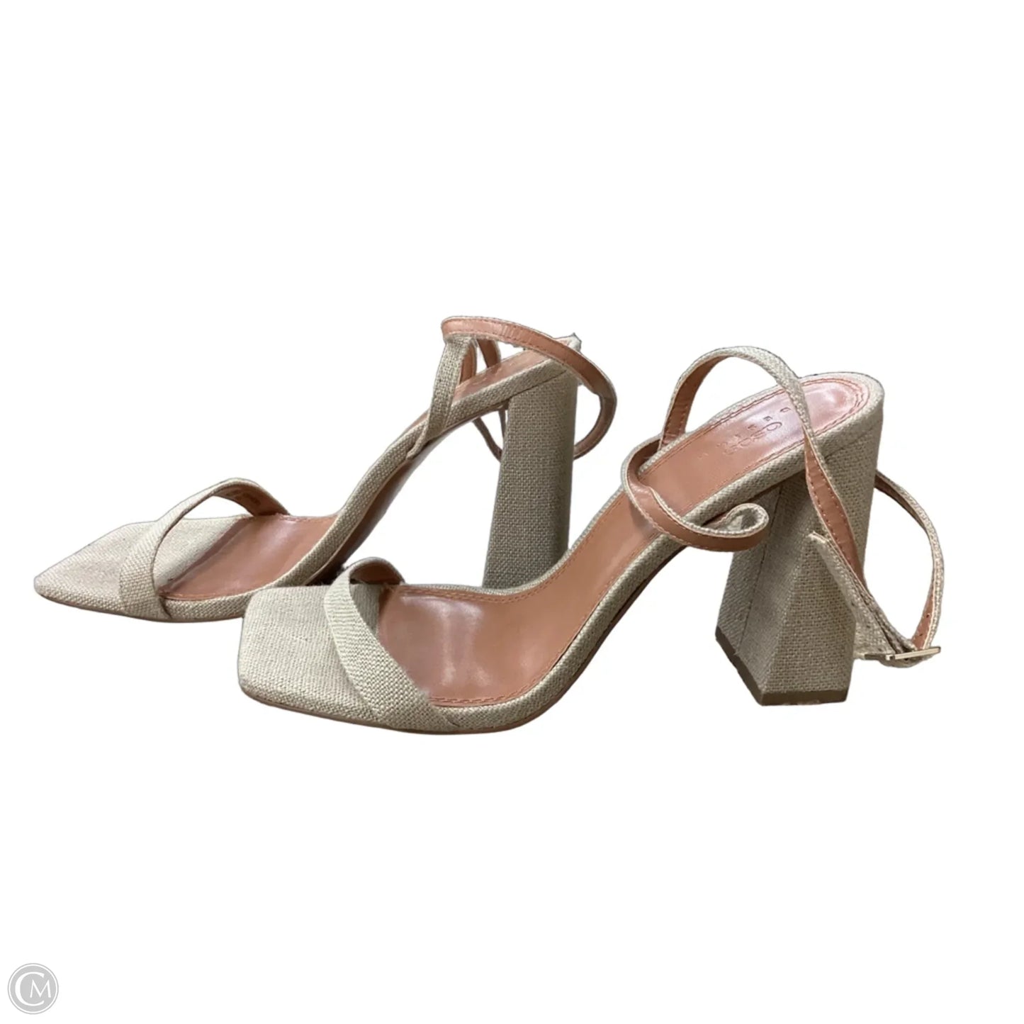 Sandals Heels Block By Asos In Beige, Size: 10