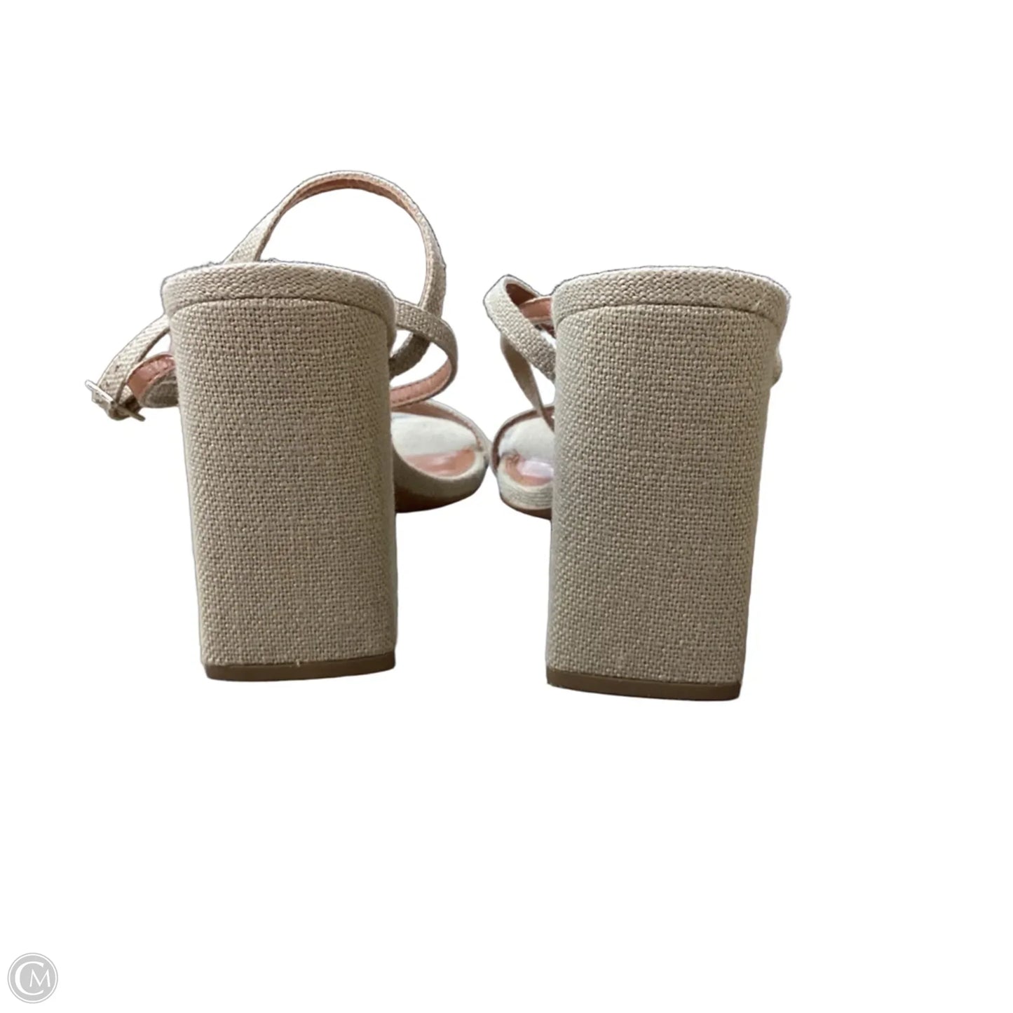 Sandals Heels Block By Asos In Beige, Size: 10