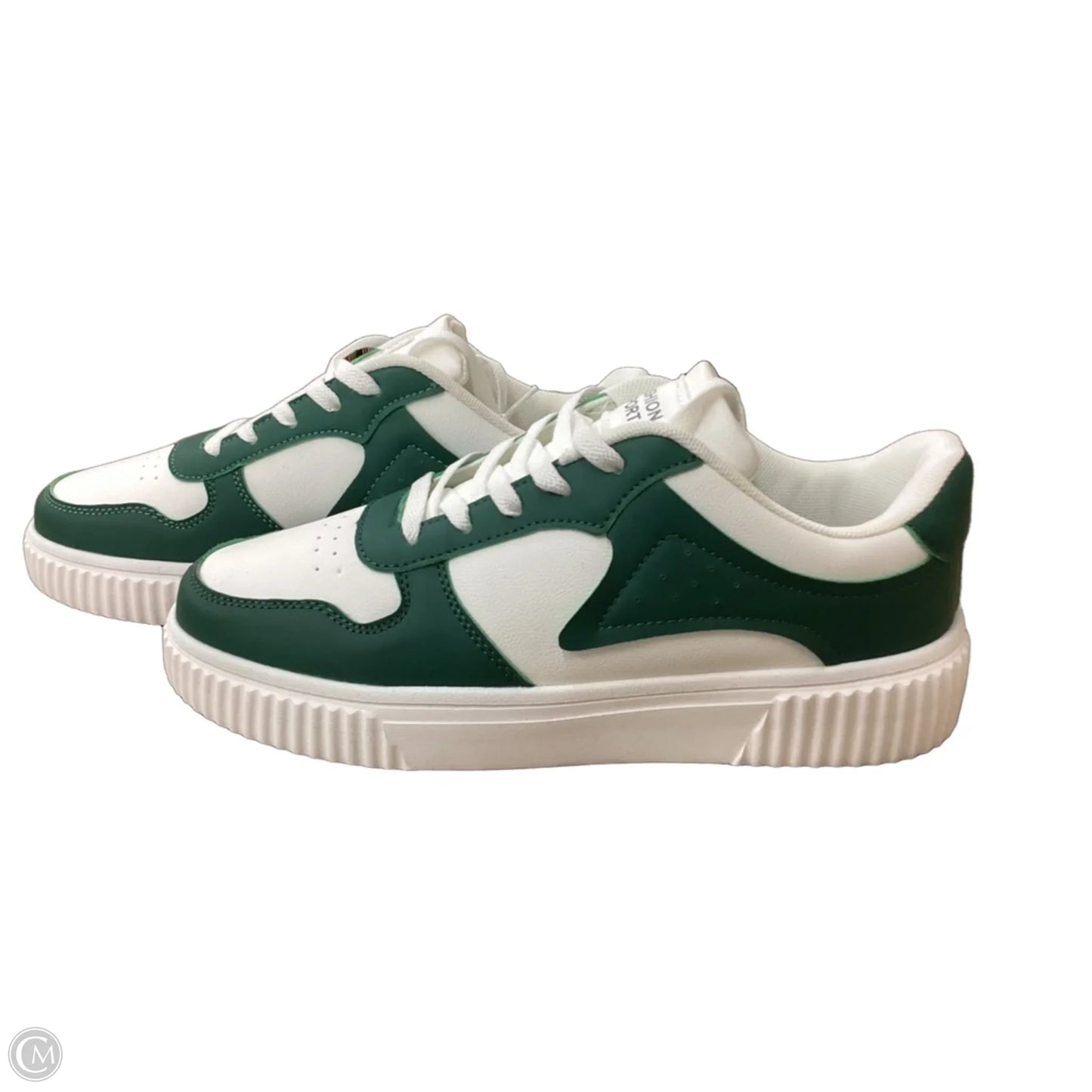 Shoes Athletic By Clothes Mentor In Green & White, Size: 10