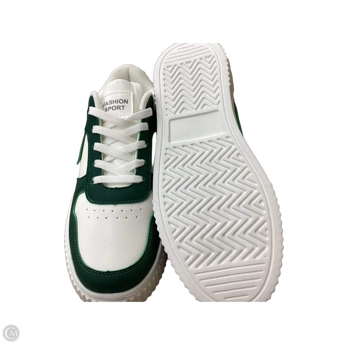 Shoes Athletic By Clothes Mentor In Green & White, Size: 10
