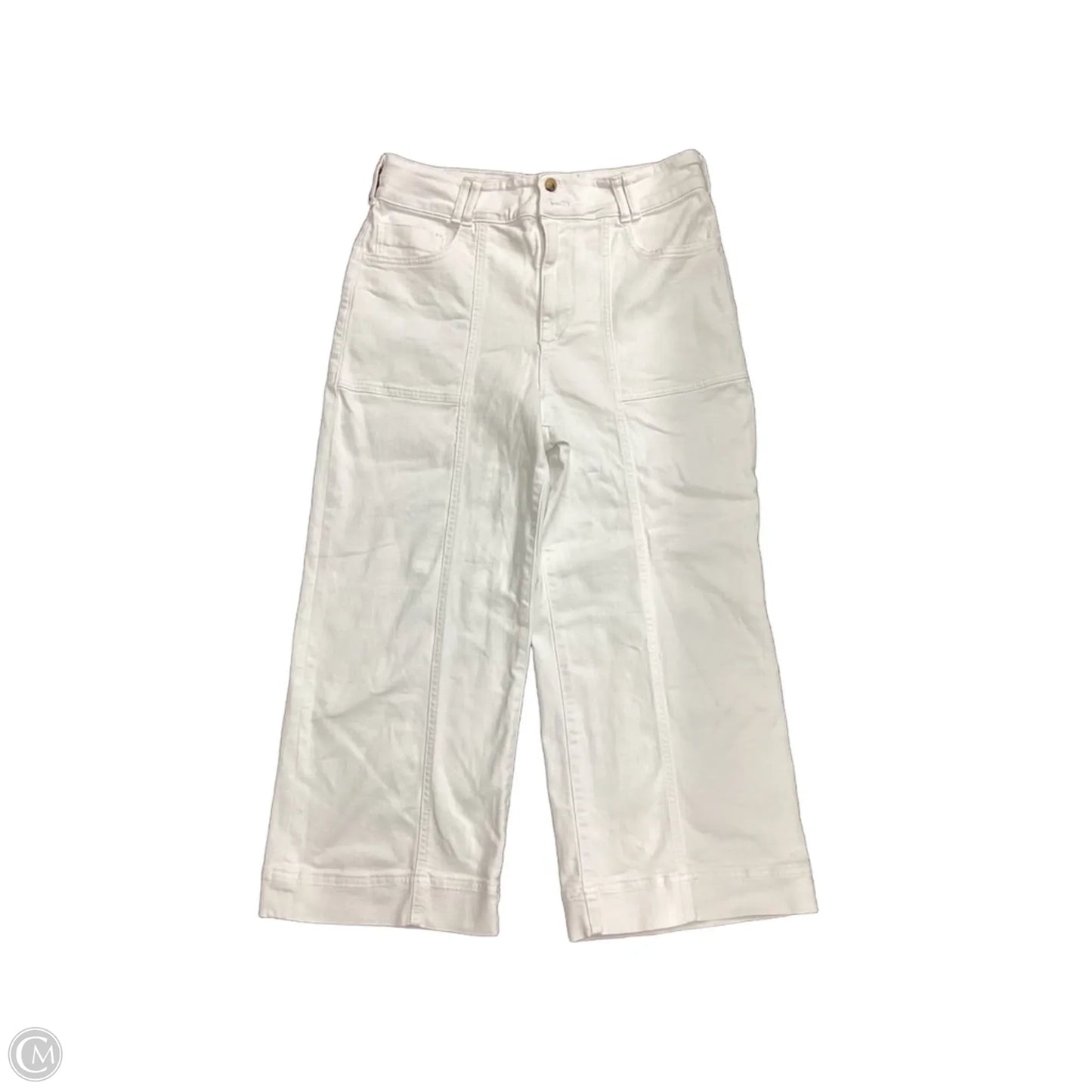 Jeans Wide Leg By Pilcro In White Denim, Size: 10p
