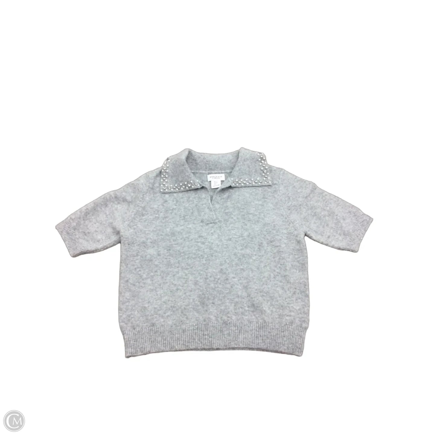 Sweater Short Sleeve By Cmc In Grey, Size: S