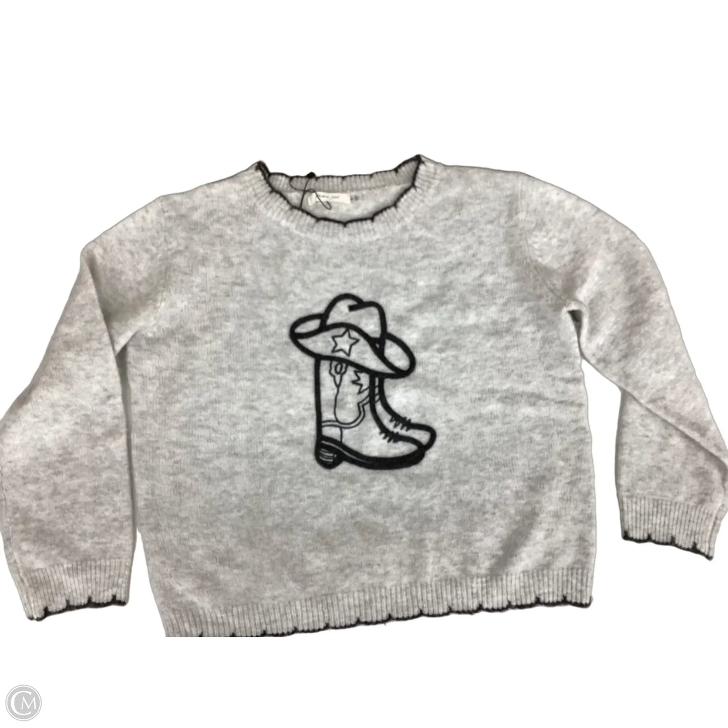 Sweater By Mustard Seed In Grey, Size: M
