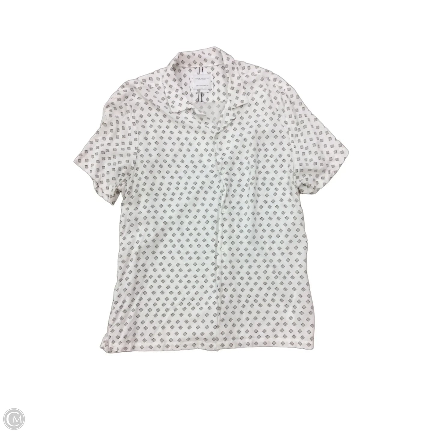 Top Short Sleeve By Cmc In Cream & Tan, Size: Xl