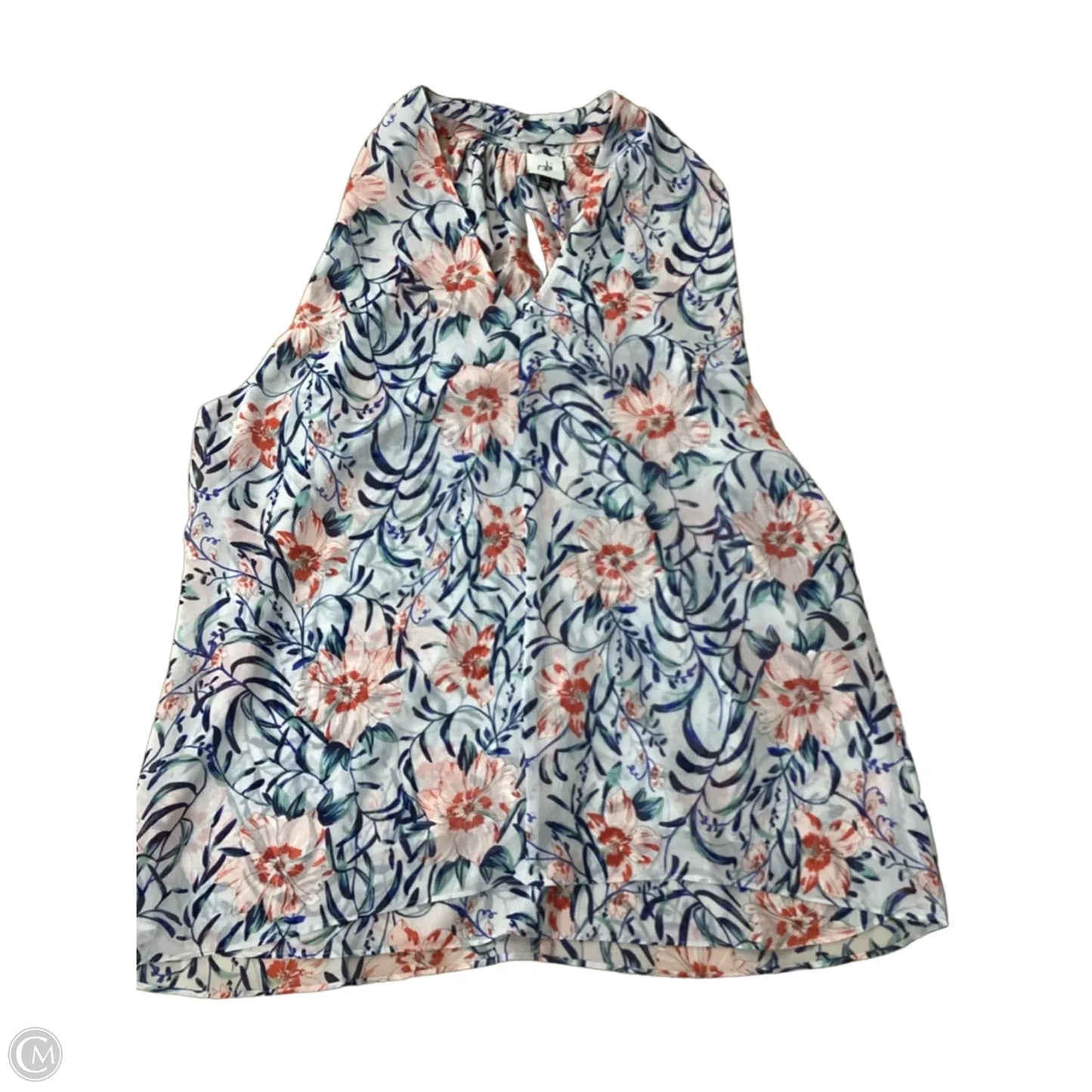 Blouse Sleeveless By Cabi In Floral Print, Size: Xl