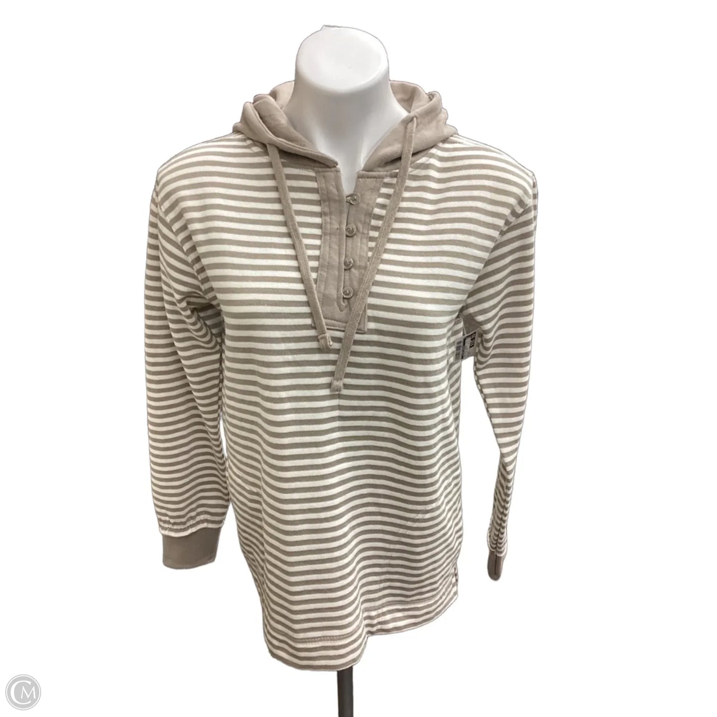 Sweatshirt Hoodie By Clothes Mentor In Striped Pattern, Size: M