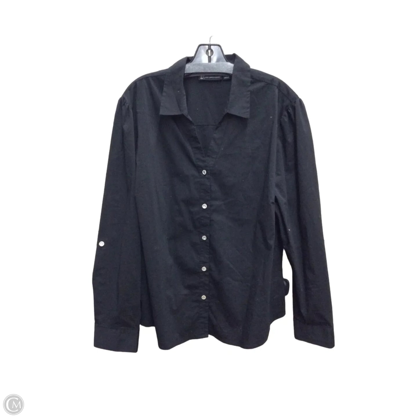 Top Long Sleeve By New York And Co In Black, Size: Xxl
