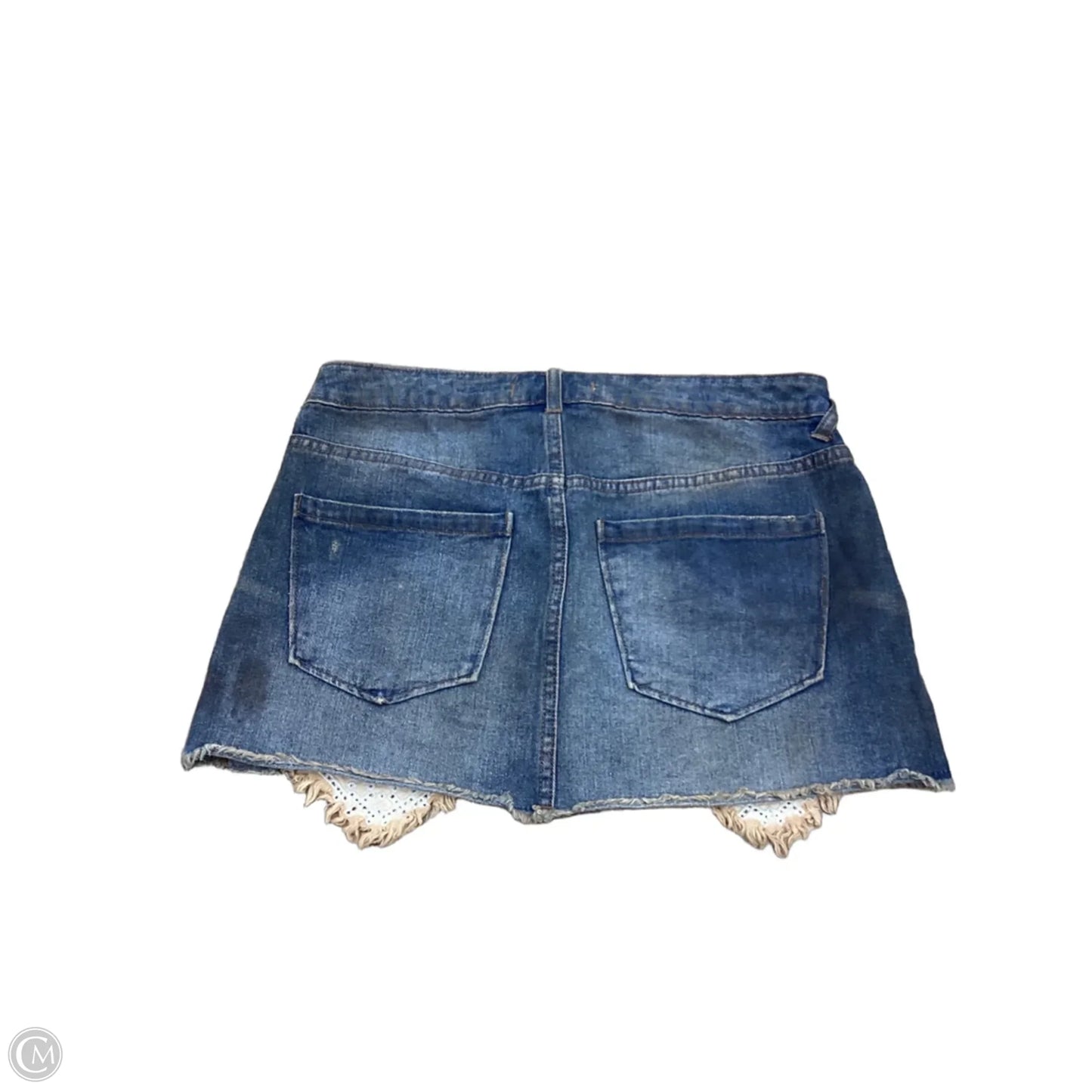 Skirt Mini & Short By Free People In Blue Denim, Size: 4
