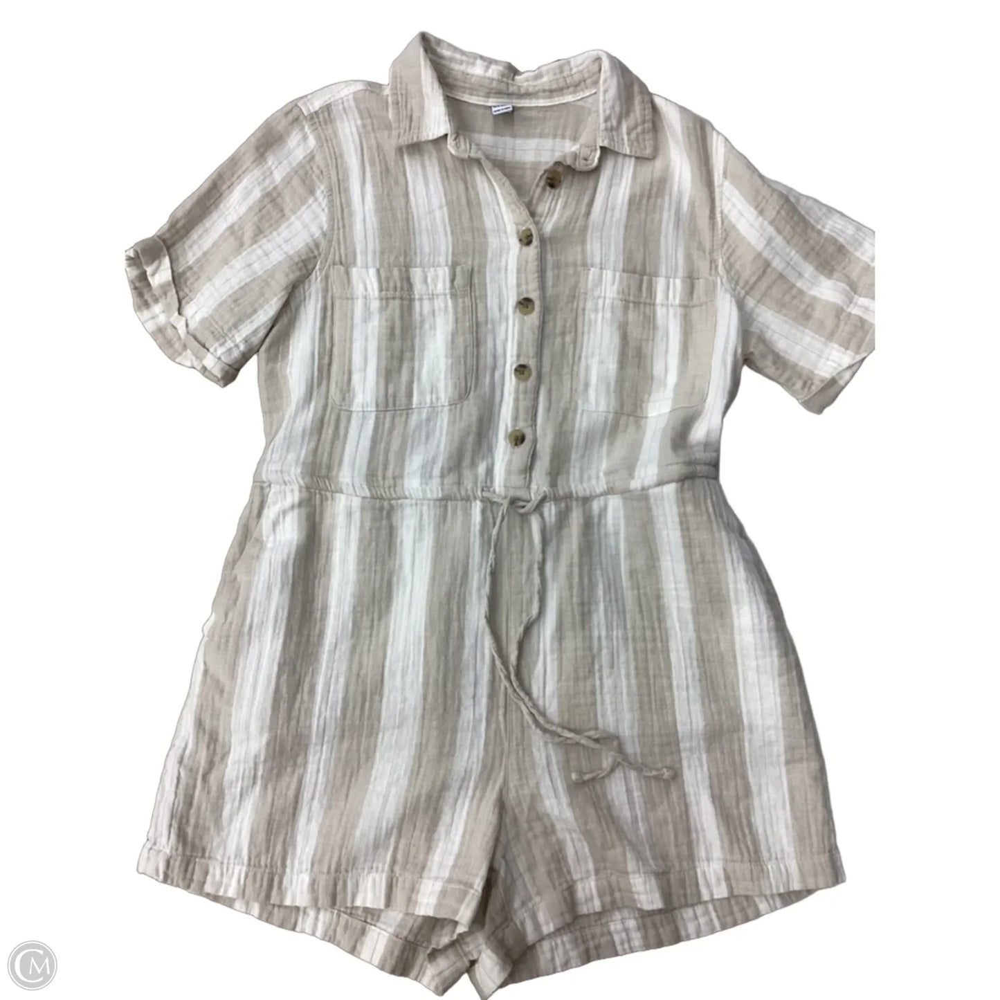 Romper By Old Navy In Tan & White, Size: M