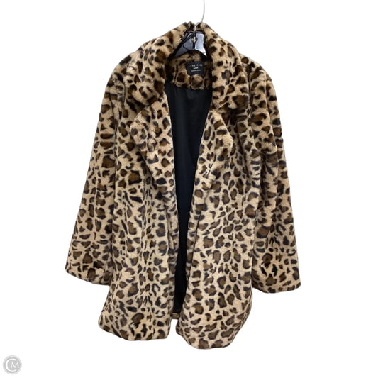 Coat Faux Fur & Sherpa By Love Tree In Animal Print, Size: L