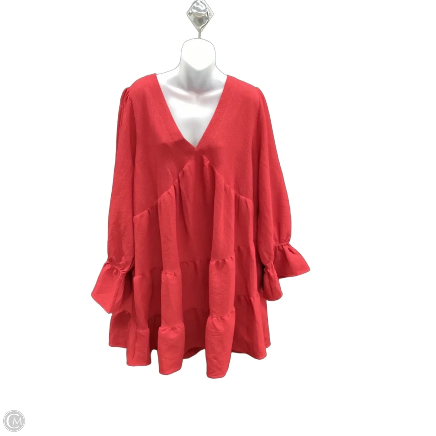 Dress Casual Short By Lovestitch In Red, Size: 1x