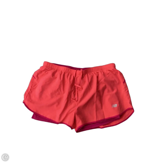 Athletic Shorts By New Balance In Orange & Pink, Size: L
