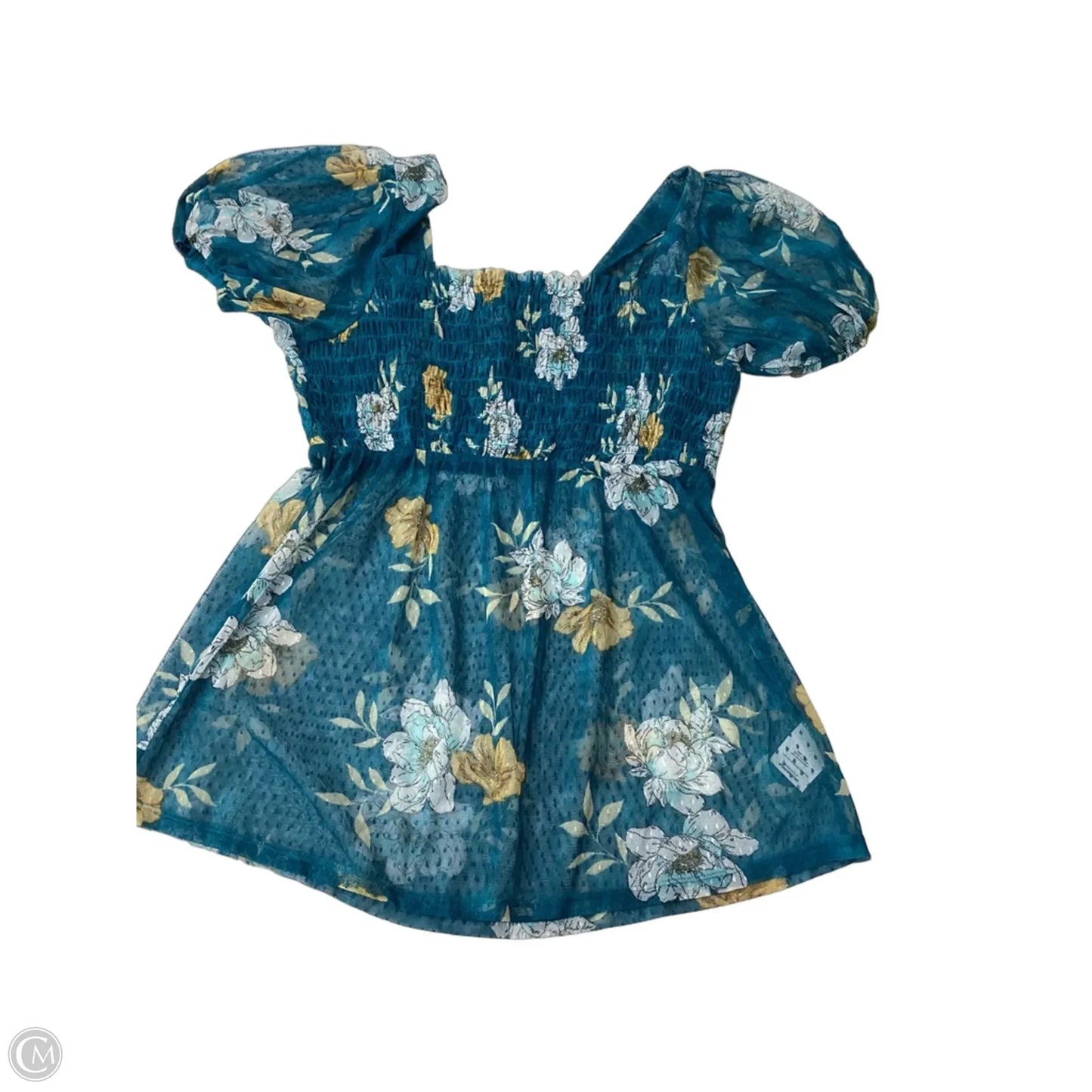 Blouse Short Sleeve By Meraki In Teal, Size: M
