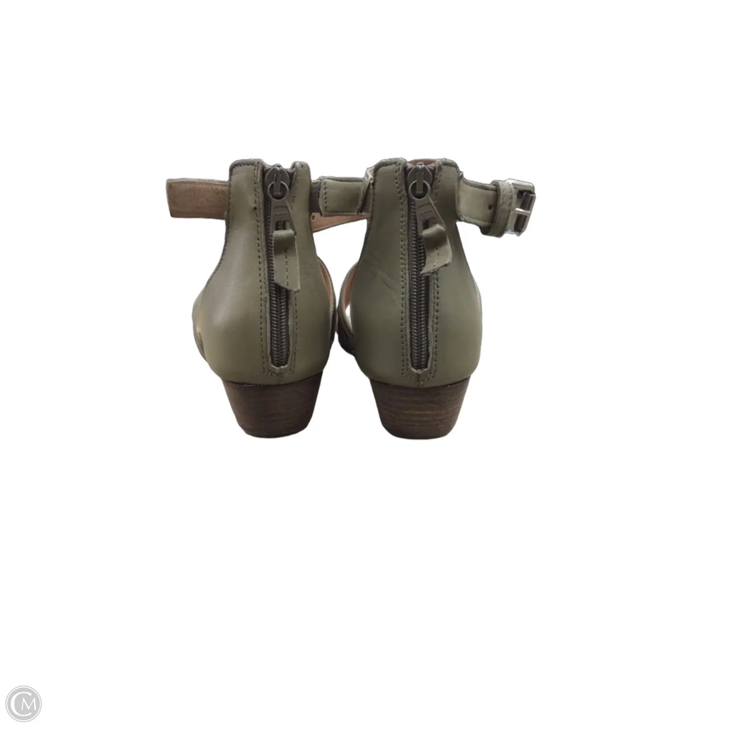 Sandals Heels Block By Miz Mooz In Green, Size: 9