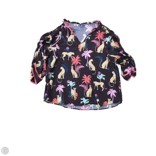 Top Short Sleeve By Democracy In Multi-colored, Size: 1x