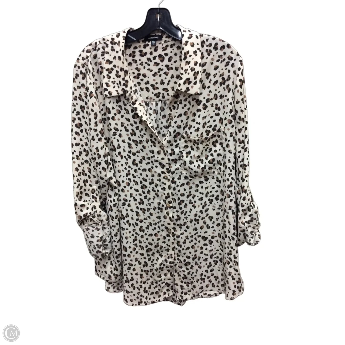 Blouse Long Sleeve By Mittoshop In Animal Print, Size: 1x