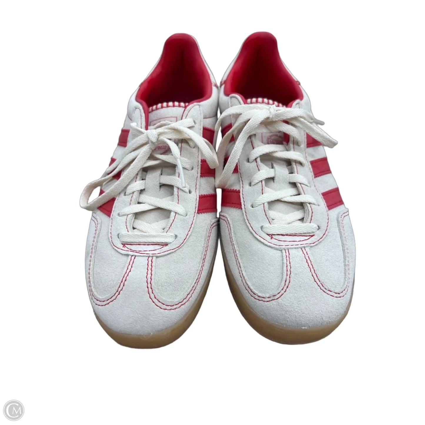Shoes Sneakers By Adidas In Silver & Tan, Size: 8