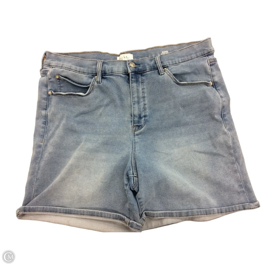 Shorts By Nicole Miller In Blue Denim, Size: 16