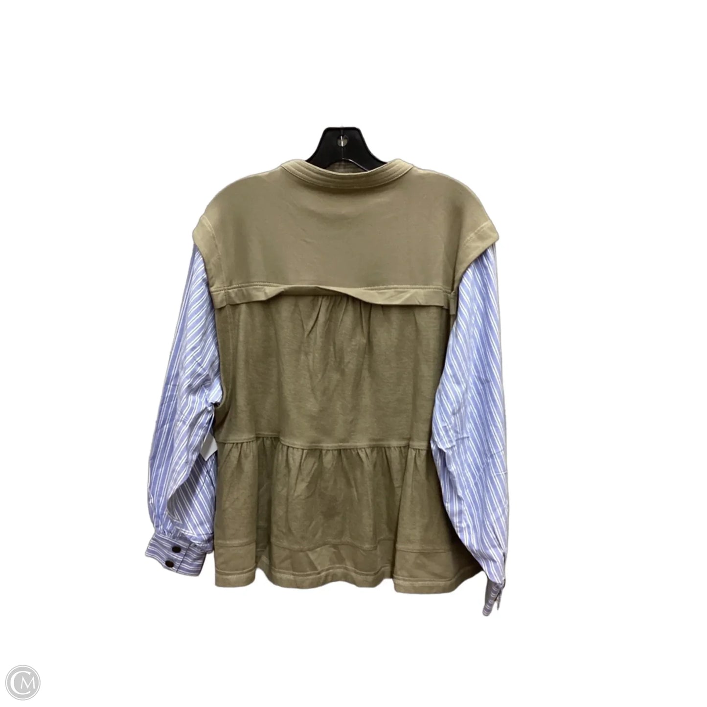 Top Long Sleeve By Pilcro In Blue & Green, Size: Xxs