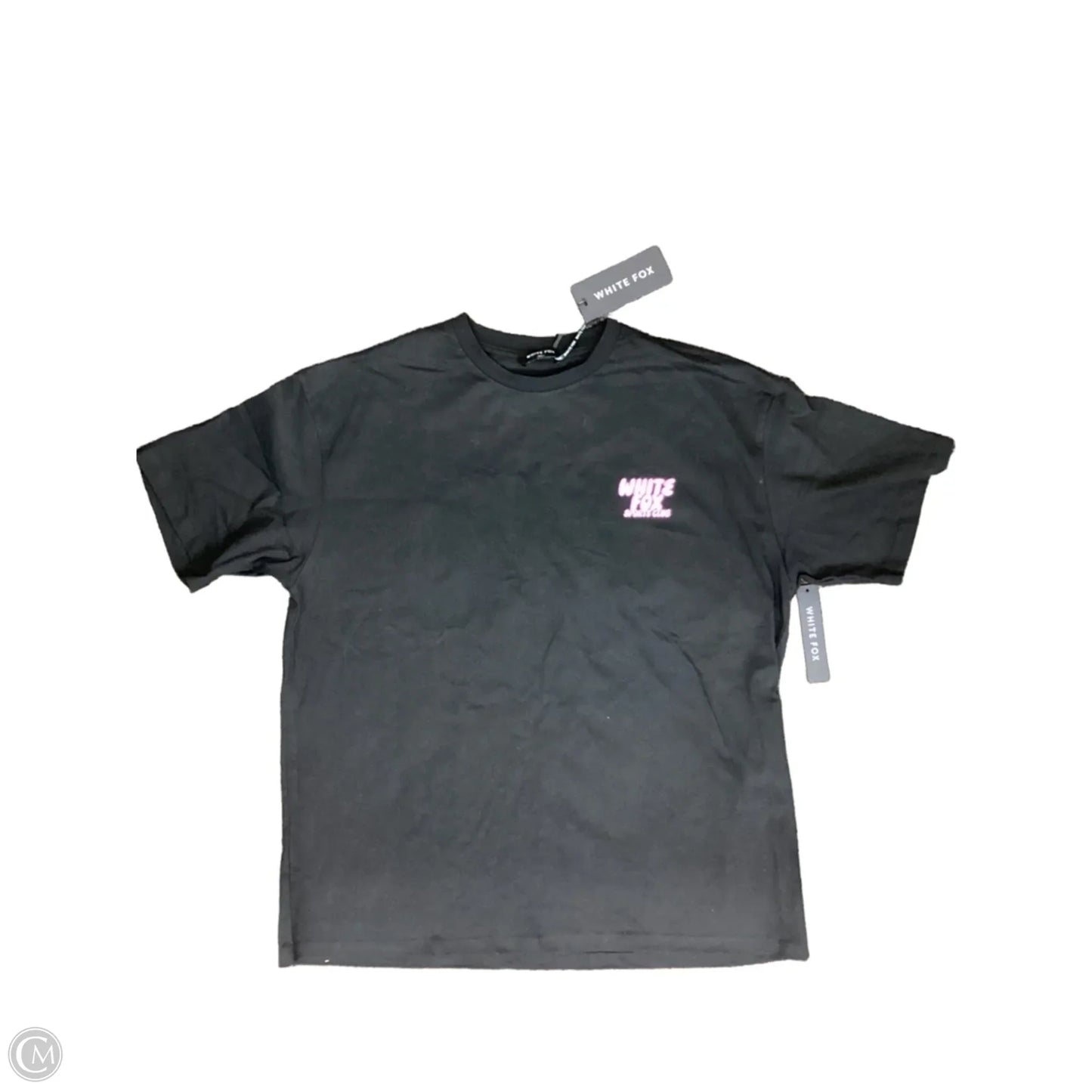 Top Short Sleeve Basic By White Fox In Black, Size: L