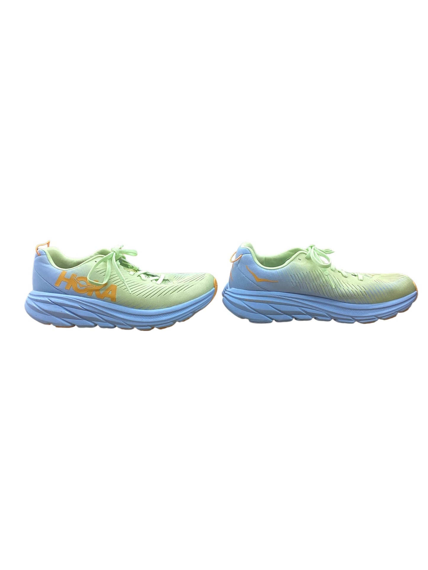 Shoes Athletic By Hoka In Blue & Yellow, Size: 9