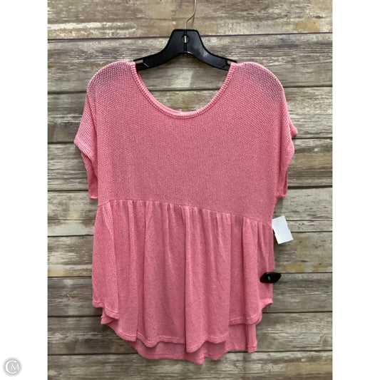 Top Short Sleeve By Cherish In Pink, Size: M