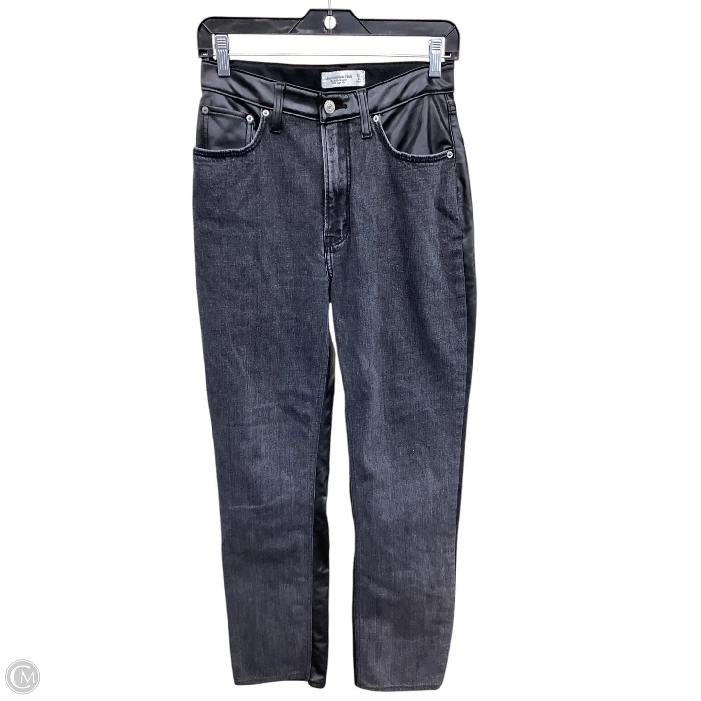 Jeans Straight By Abercrombie And Fitch In Black, Size: 6