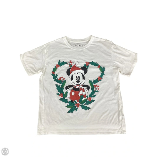 Top Short Sleeve Basic By Disney Store In White, Size: L