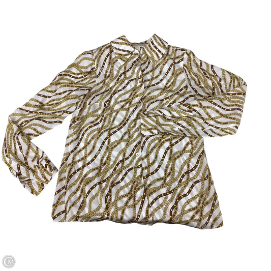 Top Long Sleeve By Michael By Michael Kors In Gold, Size: Xs