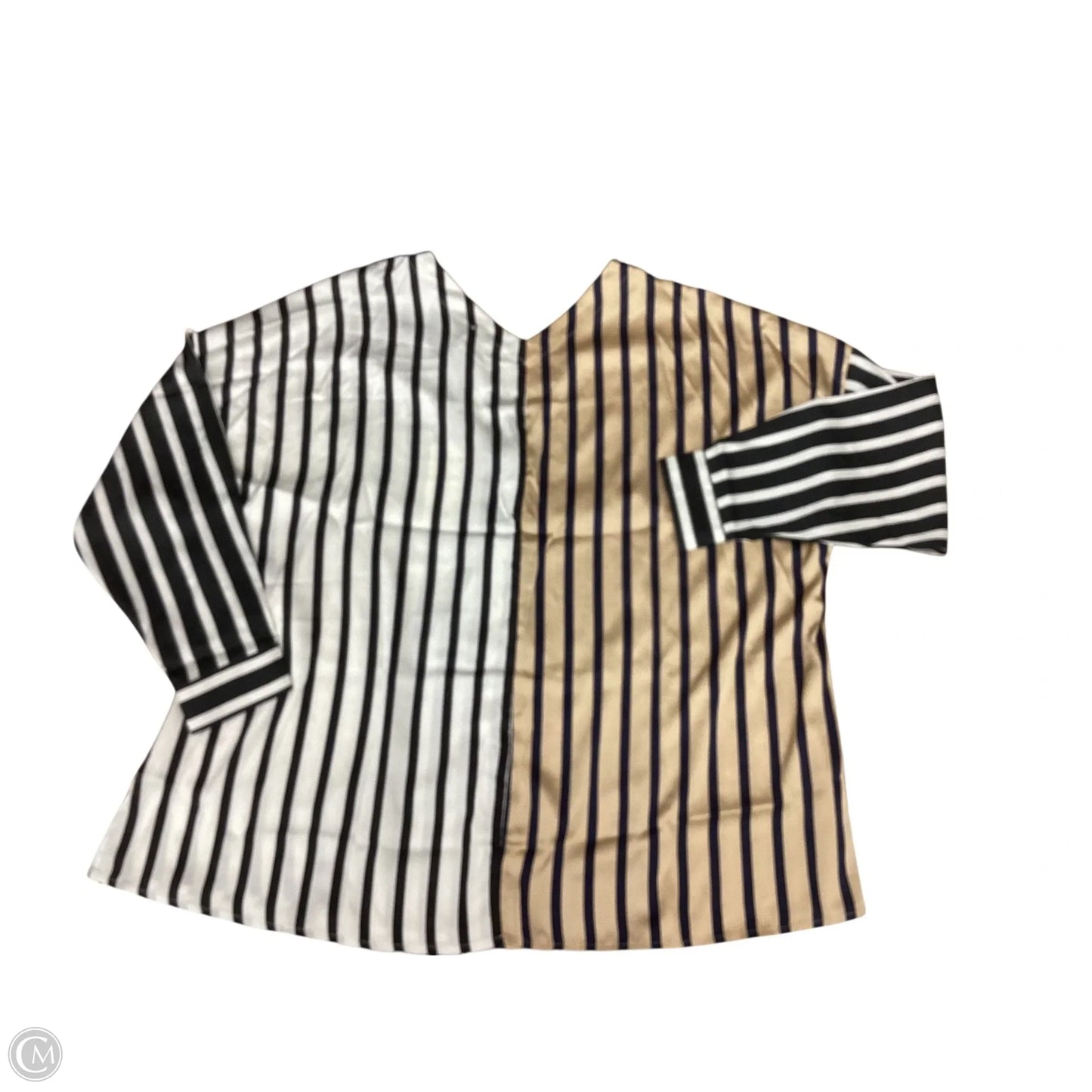 Top Long Sleeve By Andree By Unit In Striped Pattern, Size: 1x