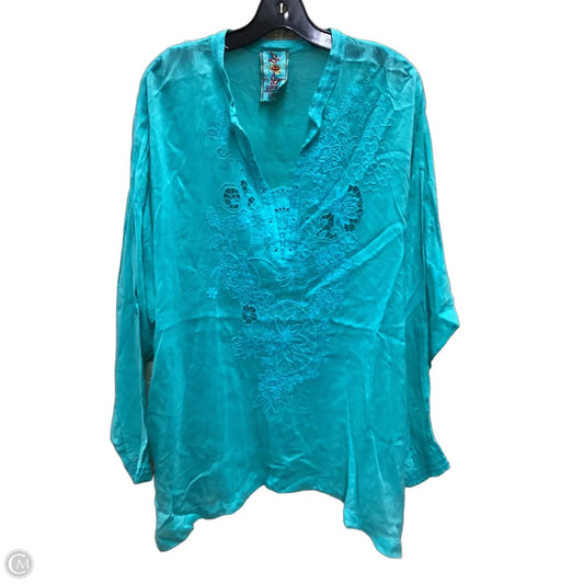 Top Long Sleeve Designer By Johnny Was In Blue, Size: M